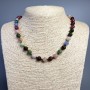 Necklace Assorted natural stone faceted bead, 8.5 mm diameter, 50 cm length