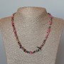 Natural Tourmaline Chip Necklace, 5x2 mm, 48 cm length