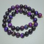 Multicolored Cat's Eye Beads, natural stone, smooth round beads, diameter 10.5 mm, length 38 cm on a thread