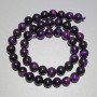 Purple Cat's Eye Beads, natural stone, smooth round beads, diameter 8.5 mm, length 38 cm on thread