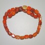 Orange agate beads, natural stone bar-shaped, diameter 9x12 mm ±, length 38 cm ±, on thread