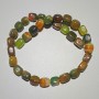 Beads Brazilian Agate natural stone bar, 9×12 mm, 38 cm length on thread
