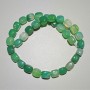 Beads of lime-green agate, natural stone, brick-shaped, 9×12 mm, length about 37 cm on thread