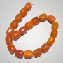Carnelian natural stone beads, bar-shaped, approximately 15×19 mm, length 38 cm on a thread