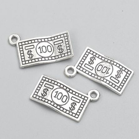Pendant hardware 'Money' 7x13 mm, packaging 25 pcs +/-