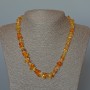 Citrine Necklace, natural gemstone chips, 8x4 mm diameter, length 49 cm