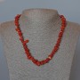 Red Jasper Necklace, natural stone chip, 8x3 mm, length 46 cm