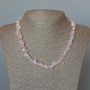 Rose Quartz Necklace with Natural Stone Chips, 8×4 mm diameter, 45 cm long