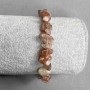 Heliolite bracelet with natural stone chips, 9×4 mm, length 18 cm (stretch)