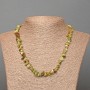 Necklace with green jasper natural stone chips, 7x3 mm, length 47 cm