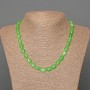 Chrysoprase Necklace with Natural Stone, Oval Beads, Diameter 8×10 mm, Length 48 cm