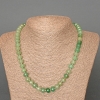Nephrite Necklace, natural stone, smooth rondel beads, diameter 9x7 mm +-, length 49 cm +-
