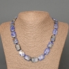 Sodalite Necklace with Rectangular Natural Stone Beads, 13x18 mm, Length 48 cm