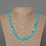 Aquamarine Necklace with Natural Faceted Cubes, 7mm Diameter ±, 49cm Length ±