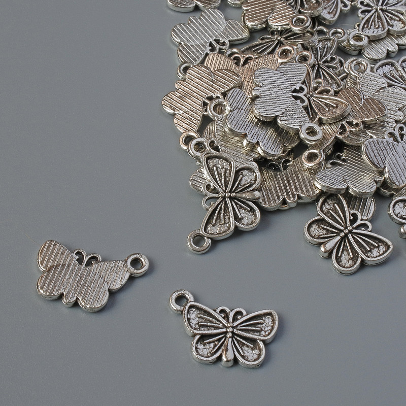Butterfly Pendant Findings, diameter 14×9 mm ± packaging 45 pcs ± 20 g