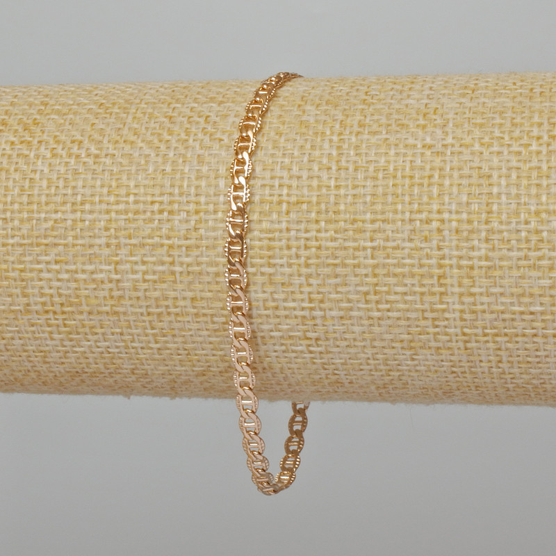 Bracelet Xuping Gold Plating 18K, length 19 cm, thickness 3.7 mm+