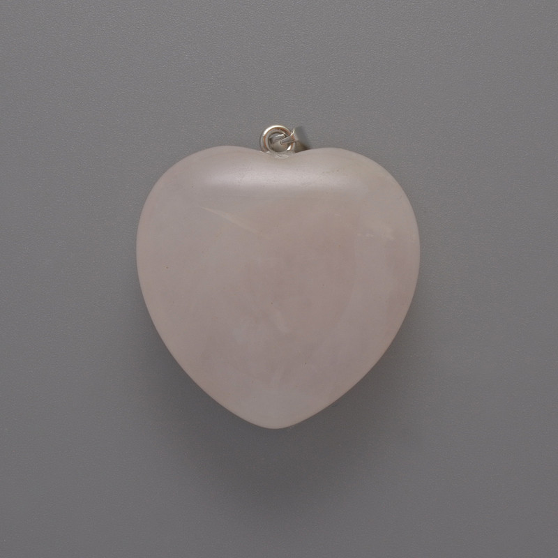 Heart Pendant with Rose Quartz, diameter 26×27×11 mm+