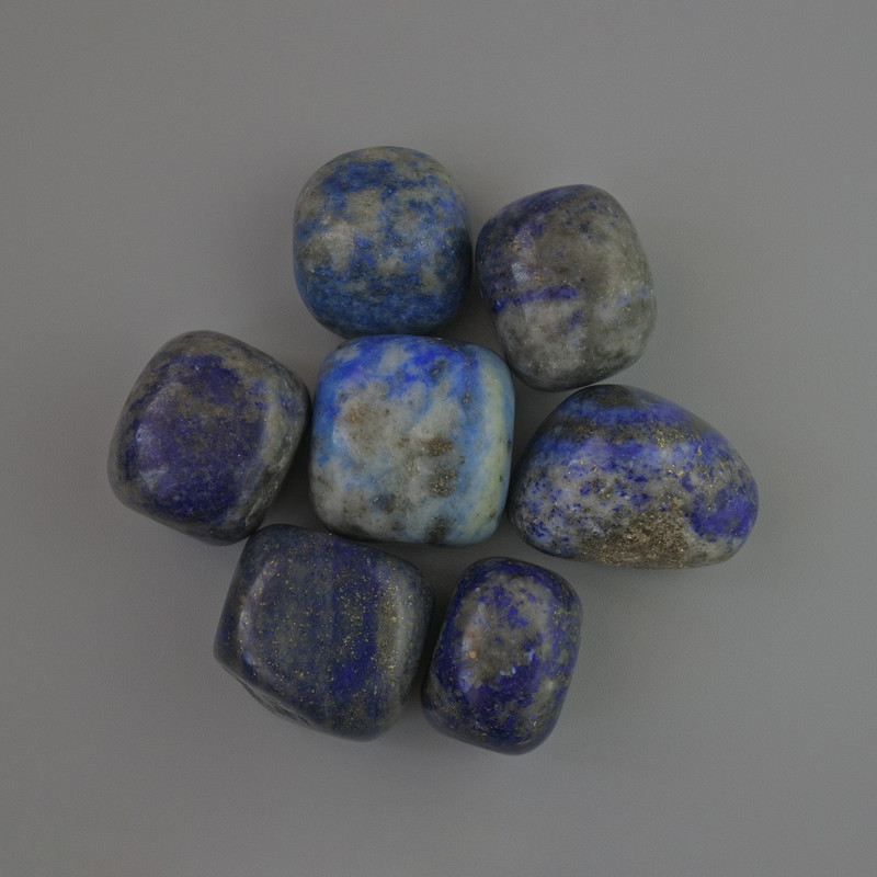 Souvenir natural Lazurite tumbled stone, diameter 20x18 mm (+-) packaging 100 g