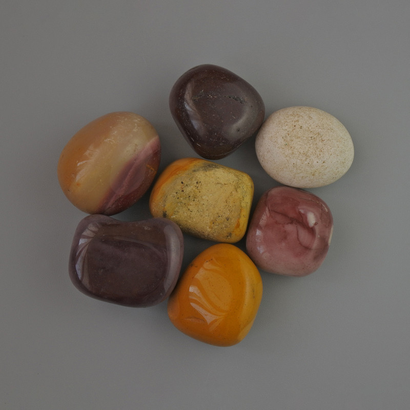 Souvenir natural stone Mookaite Jasper, tumbled, 24x17 mm (±) packaging 100 g