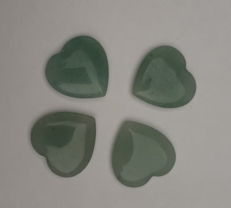 Jade Heart-Shaped Souvenir Stone 25x25x6.5 mm