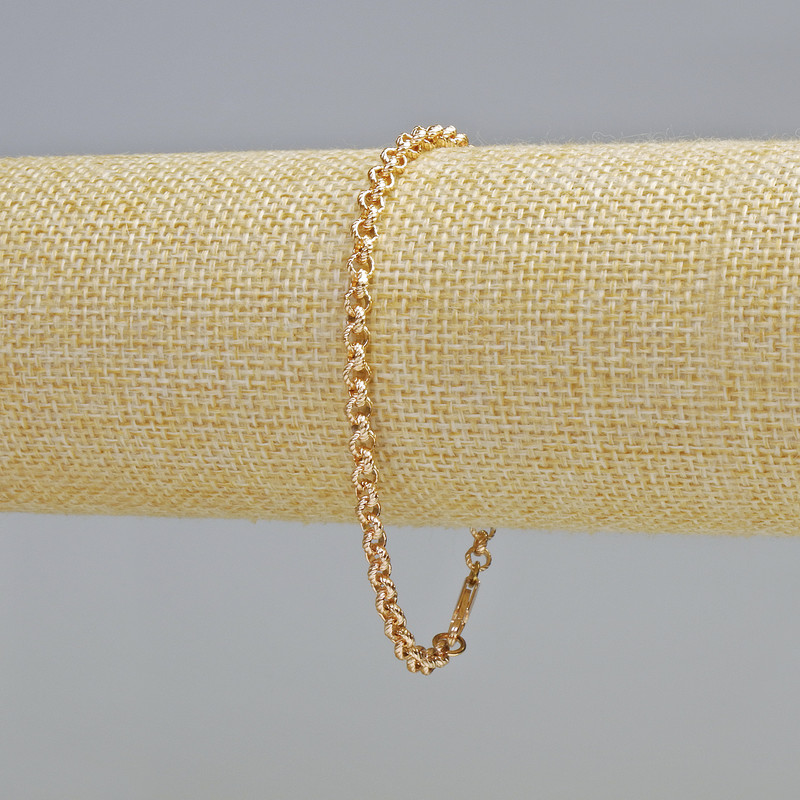 Xuping Bracelet 18K Gold Plating, 4 mm Thick, 20 cm Long