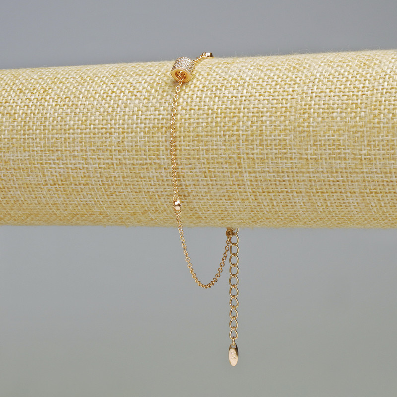 Xuping 18K Gold-Plated Bracelet with White Crystals