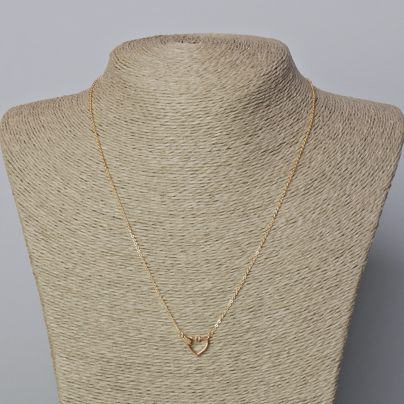 Xuping Chain with 18K Gold Plating, 1mm Thick, with Pendant "Heart", Diameter 10x11 mm+-, Length 48-53 cm+