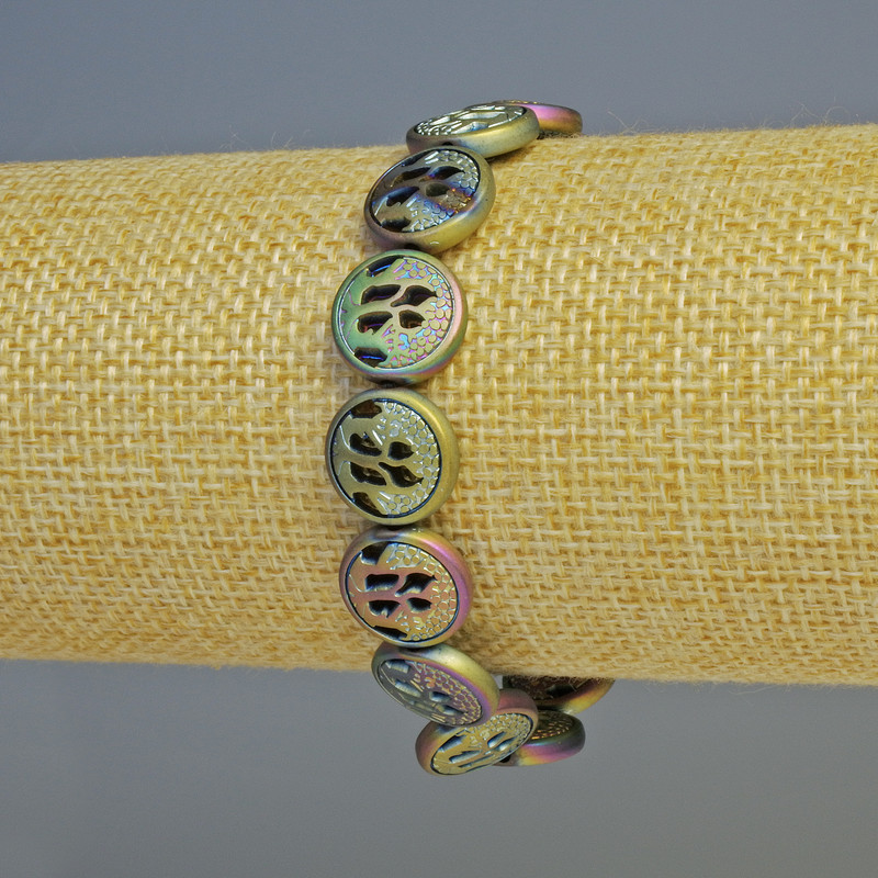 Hematite Bracelet Matte Chameleon