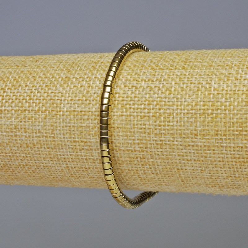 Браслет Гематит рондель золото, діаметр 4х2мм+-, довжина 18см+- стрейч