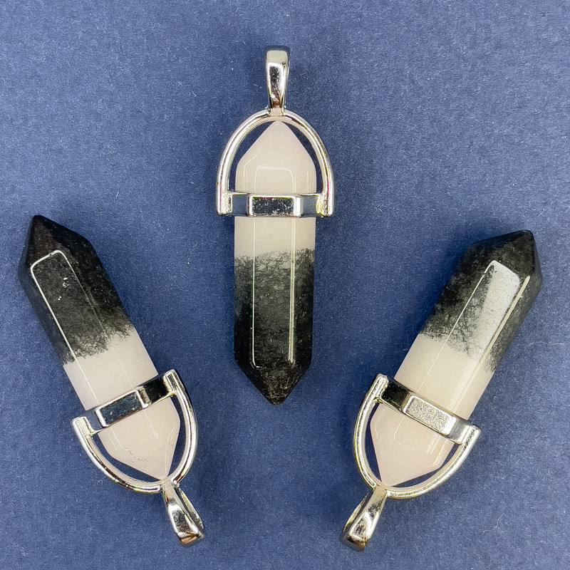 Підвіска Тонований Кварц шестиганник 40мм+