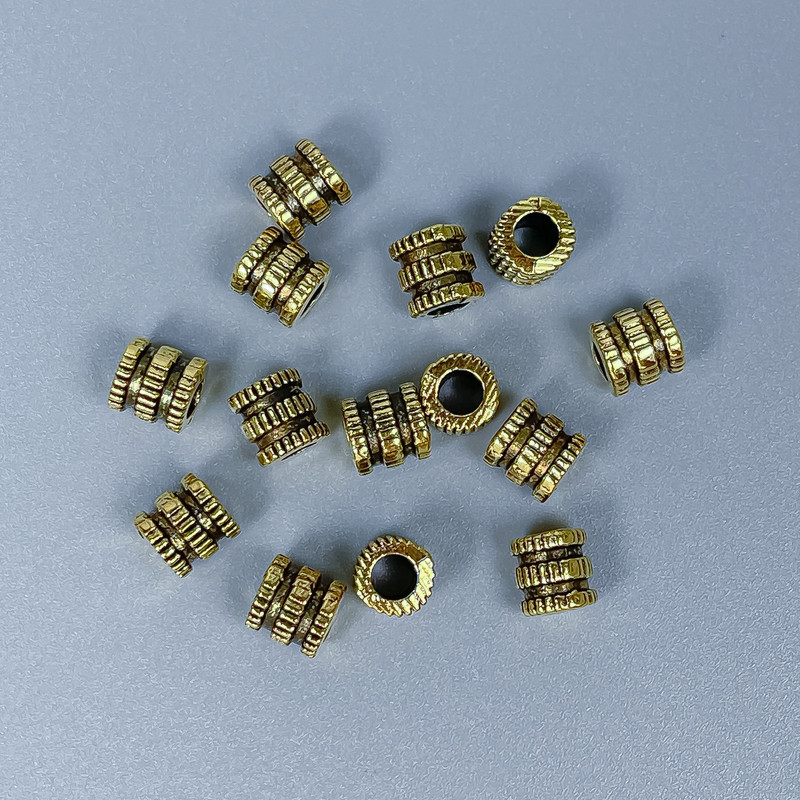 Bronze-colored bead insert finding, 5x5 mm diameter, hole diameter approx. 2.8 mm, packaging 50 pcs