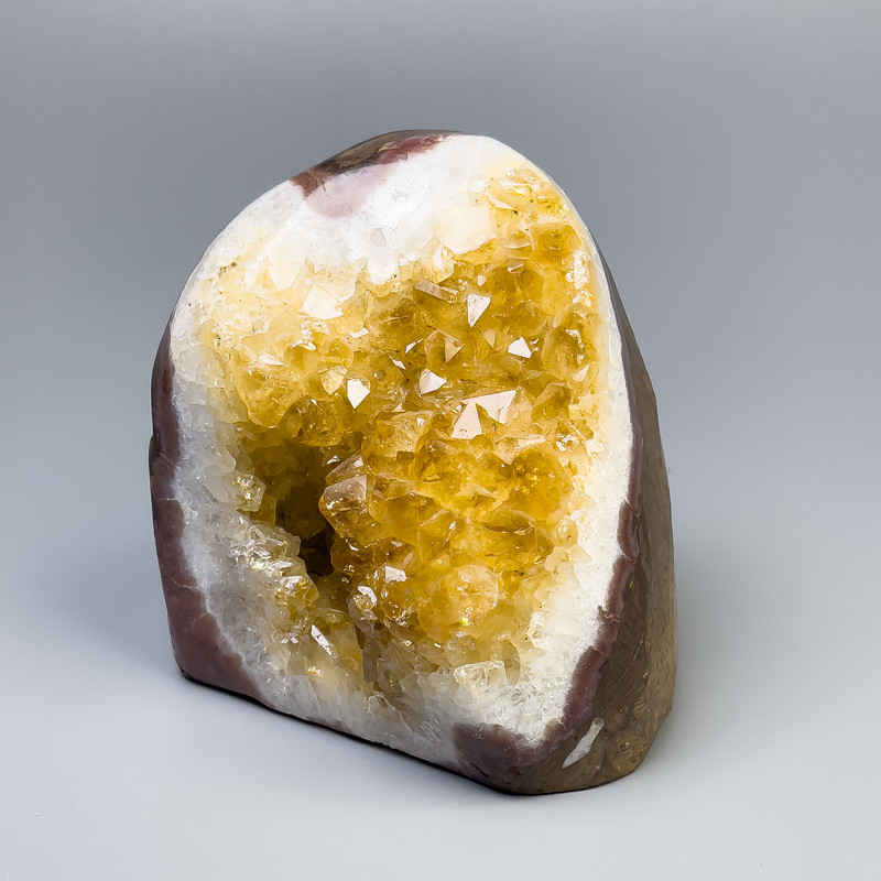 Price per 100 g. Citrine Druzy Natural Souvenir Stone, dimensions ~80×80×60–120×60×55 mm, ± weight from 650 g