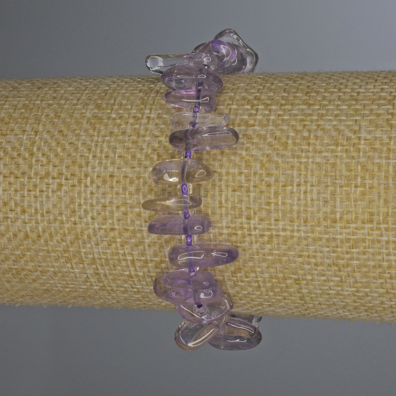 Amethyst Chip Bracelet Stretch 18 cm