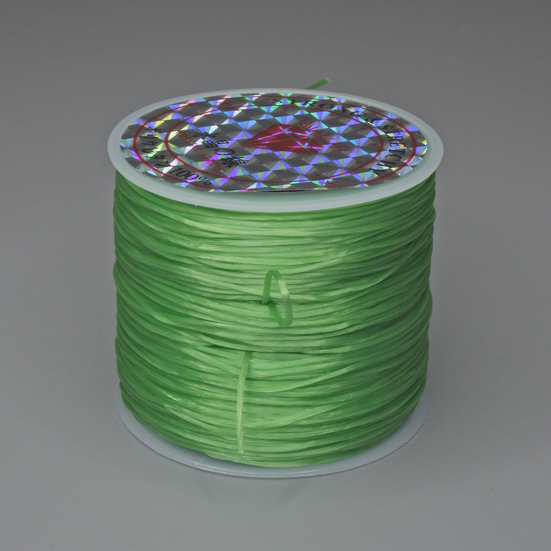 Green craft elastic cord, spool, 30 m length +