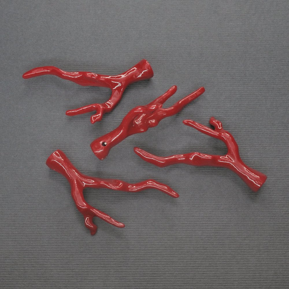 Pendant Coral Branch (synthetic), 50×25 mm ± with hole