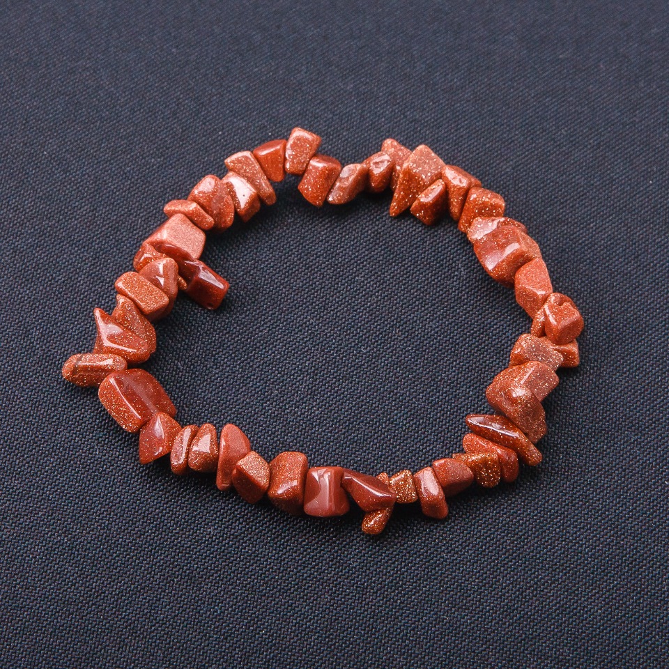 Aventurine Bracelet 'Golden Sand' on Elastic