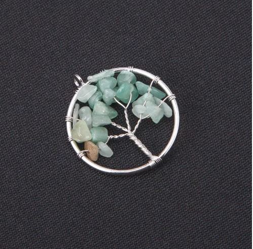 Pendant 'Tree of Happiness' nephrite, diameter 30mm