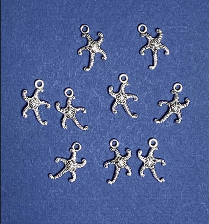 Pendant Finding Sea Star 12x19mm ± packaging 20g ± 22 pcs.