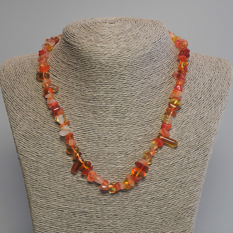 Necklace Crumbs Assortment, diameter 8–12×3–6 mm, length 45 cm ± with clasp