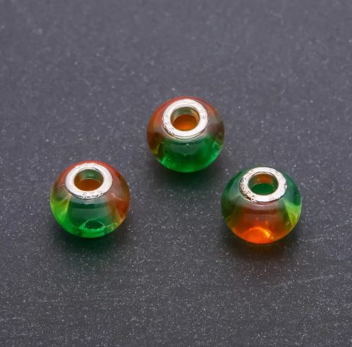 Pandora Bead Plastic, 15×12 mm diameter, 4.5 mm hole, pack of 6