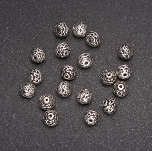 Bead-insert findings, 7 mm diameter, inner diameter 1.4 mm, packaging 20 g, (+-) 20 pcs