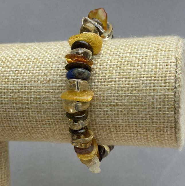 Bracelet 'Assortment Crumbs' 8-14×3-5 mm ±, length 18 cm (stretch)