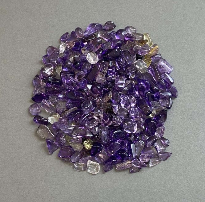 Natural Amethyst Chips, Undrilled, 5–11×5–6 mm ± (per 100 g)