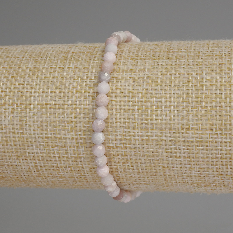 Faceted Opal Bead Bracelet, 4 mm beads, 18 cm length, Stretch
