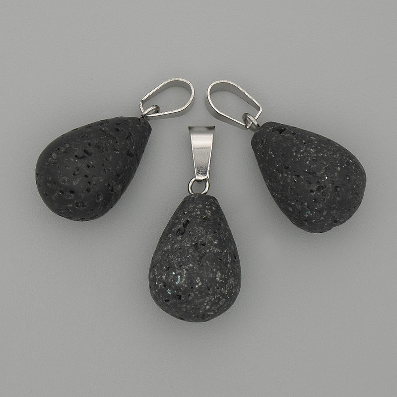 Lava Drop Pendant 19x13mm+-, length 29mm+