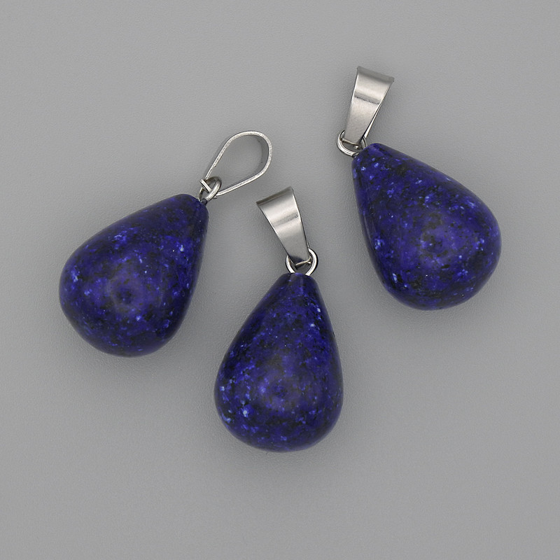 Azurite Drop Pendant 19x13mm, length 29mm