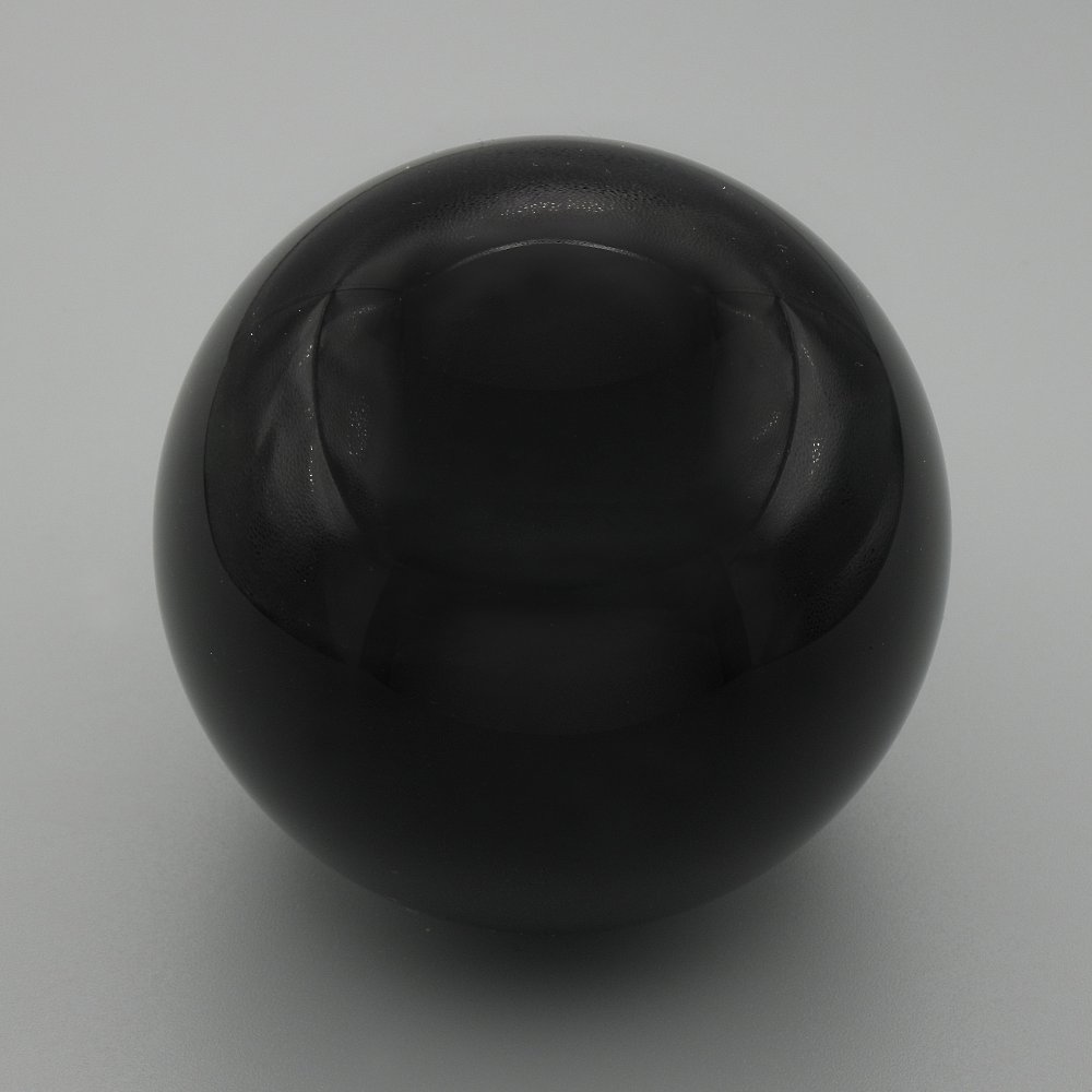 Decorative sphere made of natural silver obsidian, 50 mm diameter, weight from 150 g (Price per 100 g)