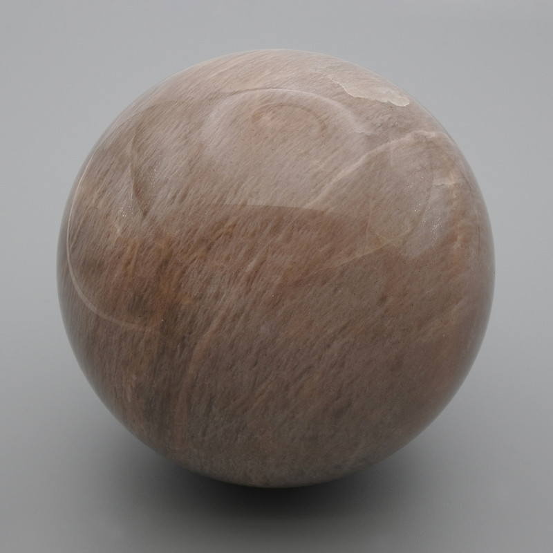 Natural Sunstone Souvenir Sphere, 65 mm diameter, weight from 350 g (Price per 100 g)