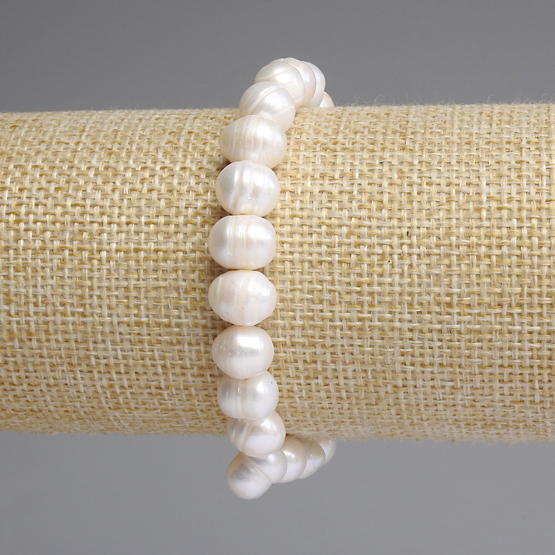 Freshwater Pearl Bracelet 10x8mm, Stretch