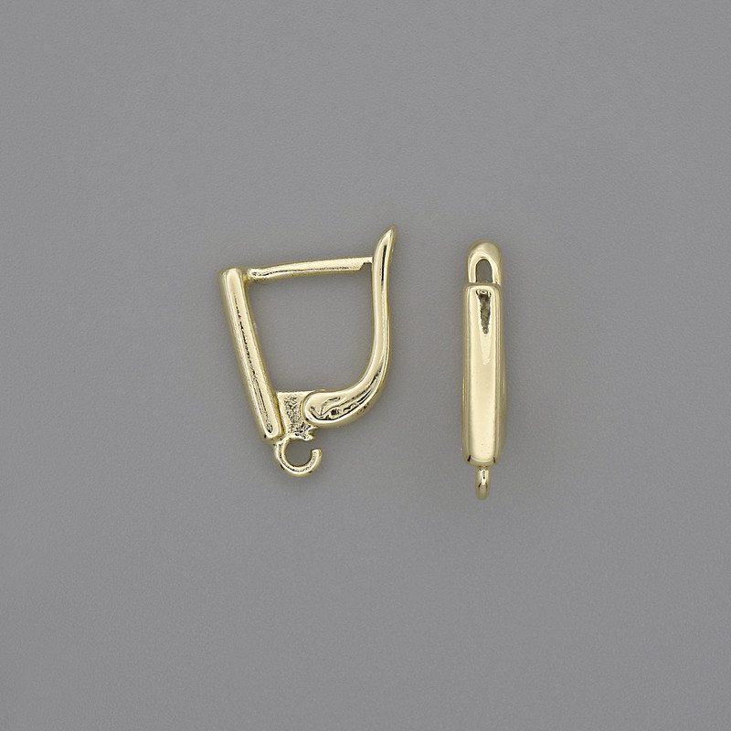 Gold-tone ear wires for earrings 15x3mm+ - pair